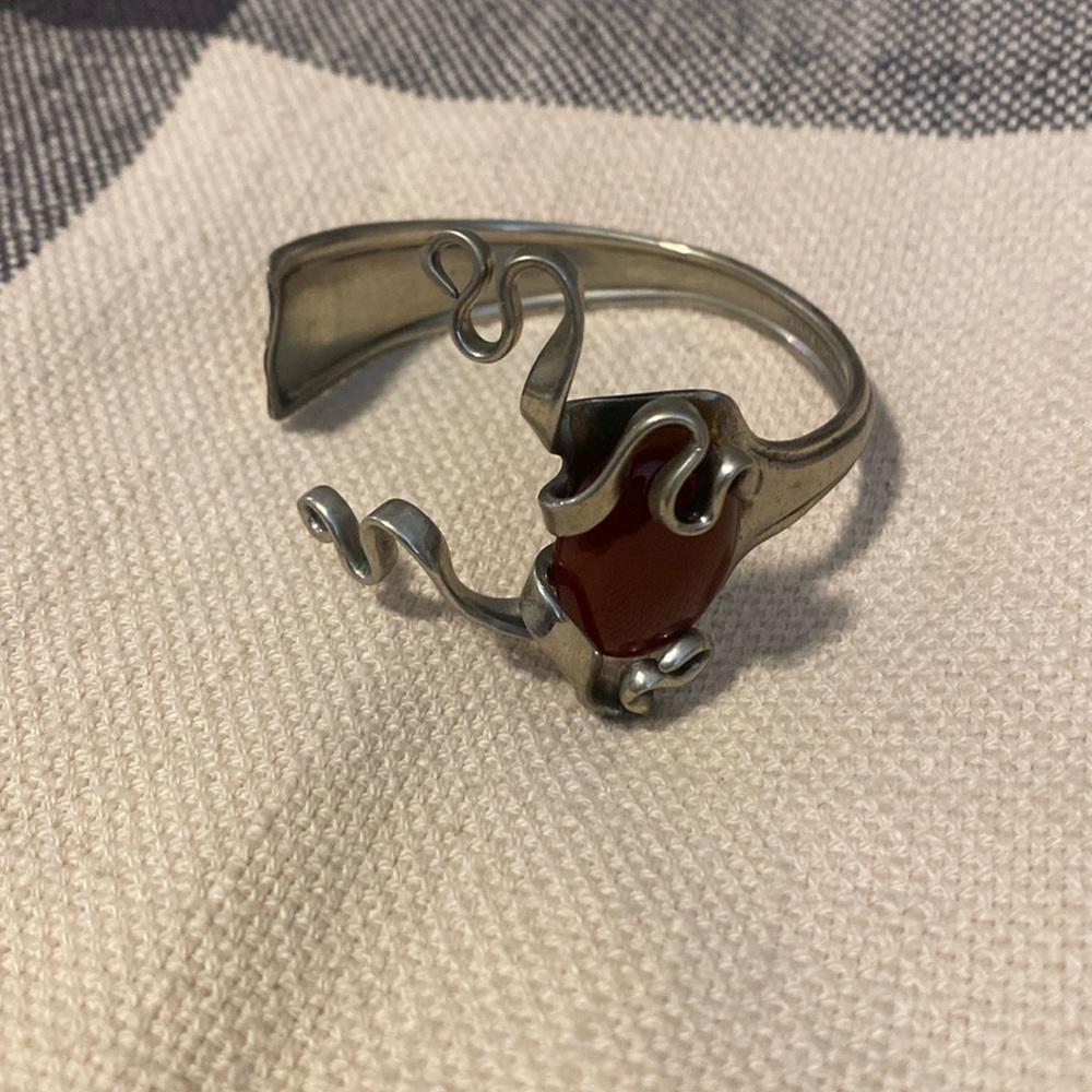 Fork Bracelet with Stone